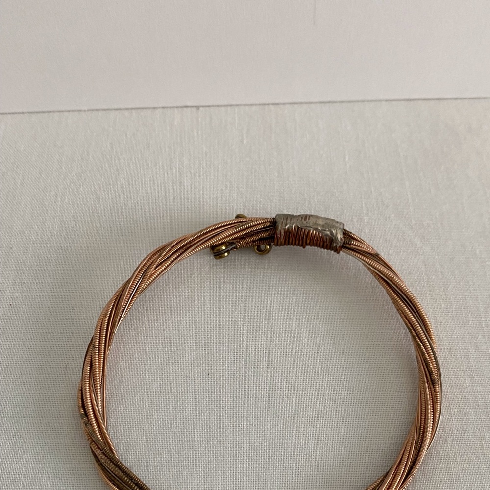 Recycled Guitar Strings Large Bangle Bracelet - image 6